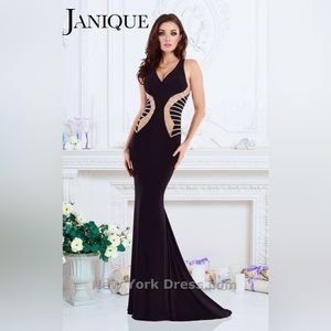 Janique K6514 Dress- Black - Size 0